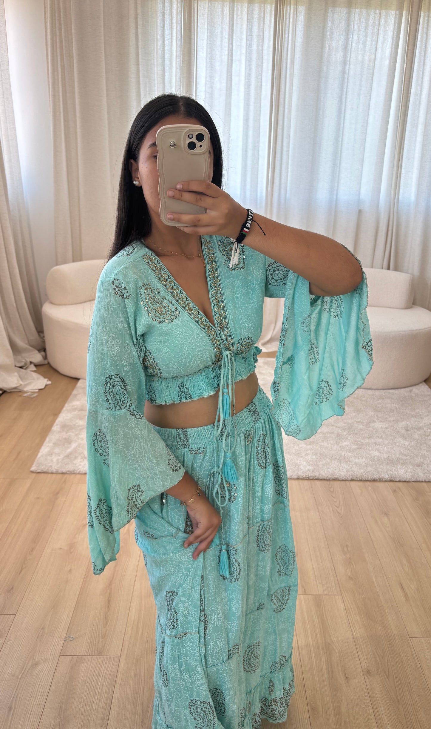 Ensemble jupe ANITA bleu